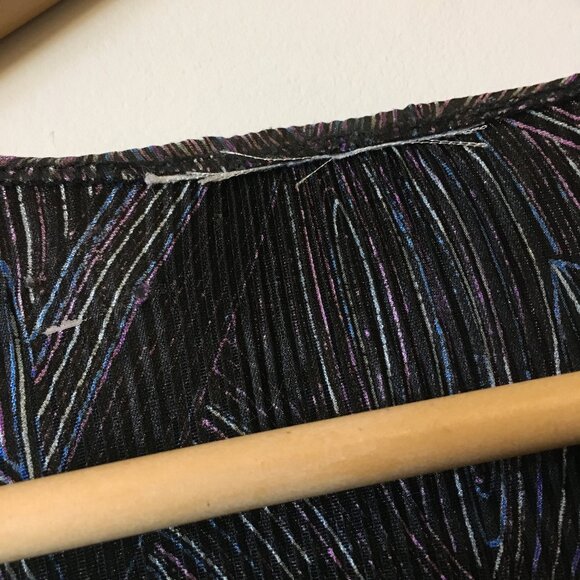 90s Retro Paisley Whimsigoth Crimped Crushed Clasp Closure Open Cardigan - Picture 10 of 16